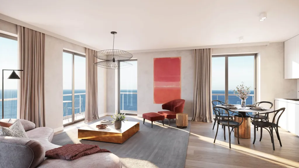 Séjour - Appartements Moderne avec Vue Mer à Ostende