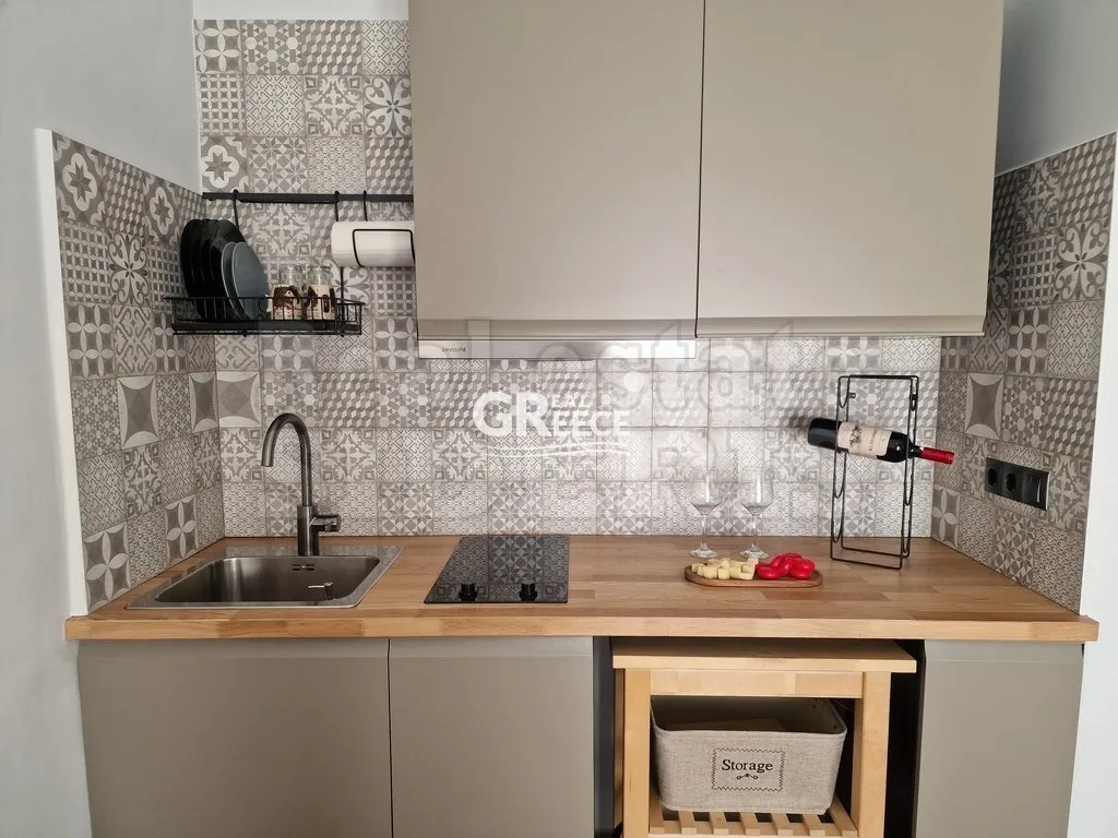 Köök - Compact Apartment with Sea View in Loutraki