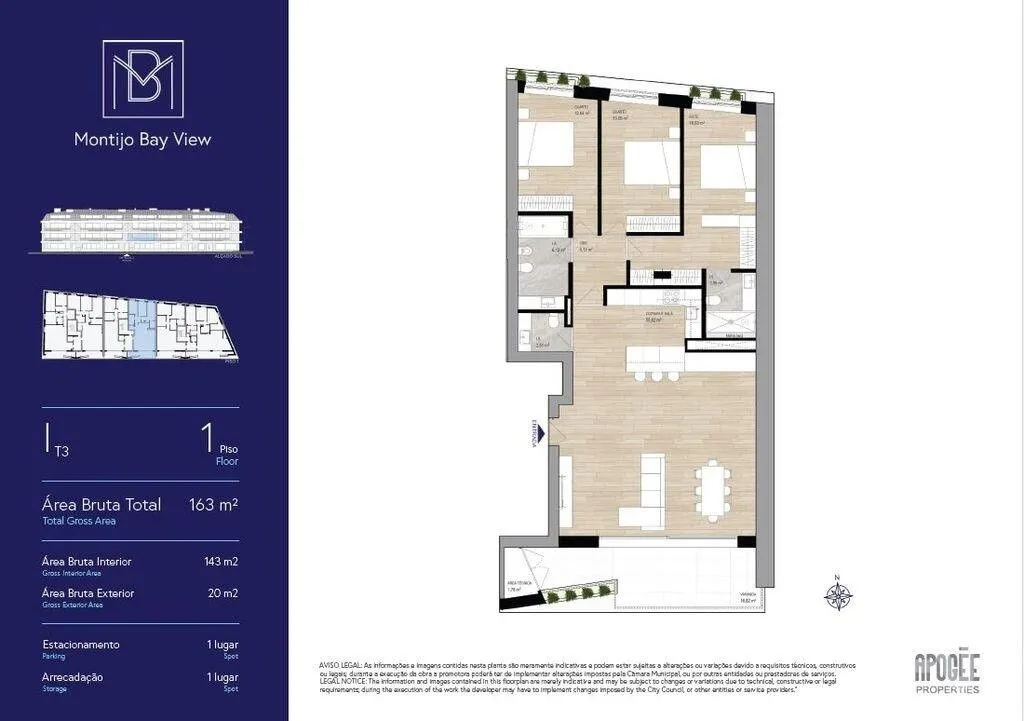 Plan - Bay View Apartment in Montijo