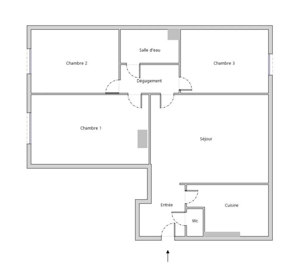 Planimetria - 4-Bedroom Parisian Flat with Courtyard View