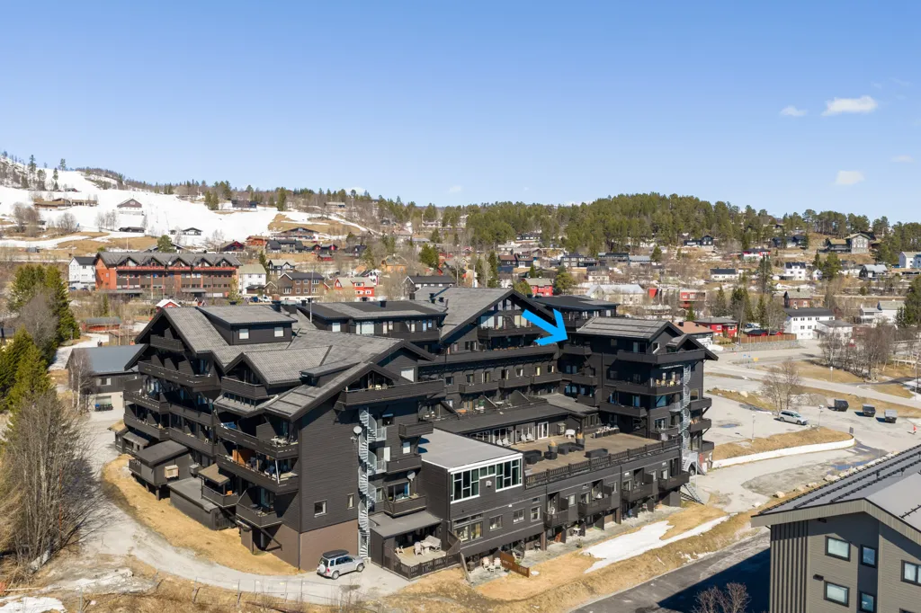 Aerial - Modernised Apartment with Terrace in Geilo