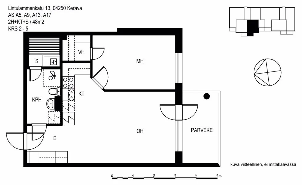 Plan - Apartment with Balcony and Sauna in Kerava Centre