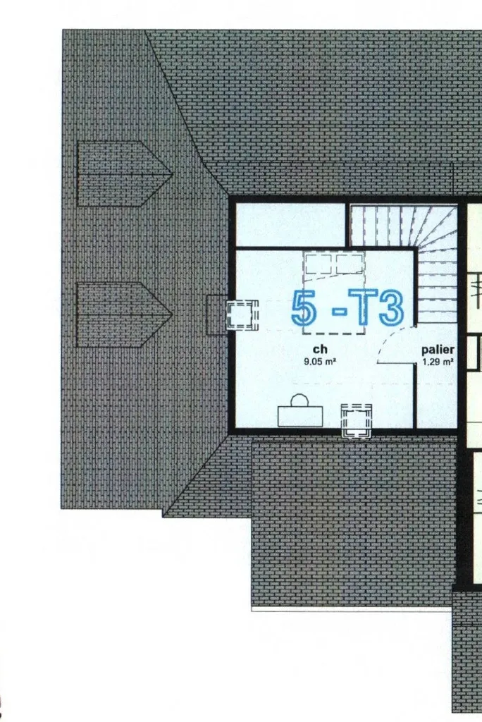 Plan - Appartement Duplex T3 Neuf avec Balcon à Argelès-Gazost