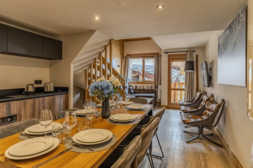 Söögituba - Luxury Duplex with Sauna in Belle Plagne