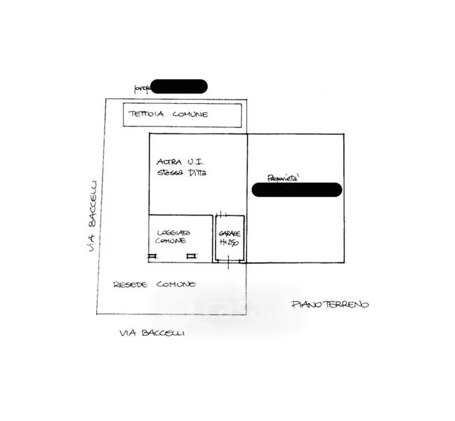 Plan - Bifamiliar House with Garden in Lucca