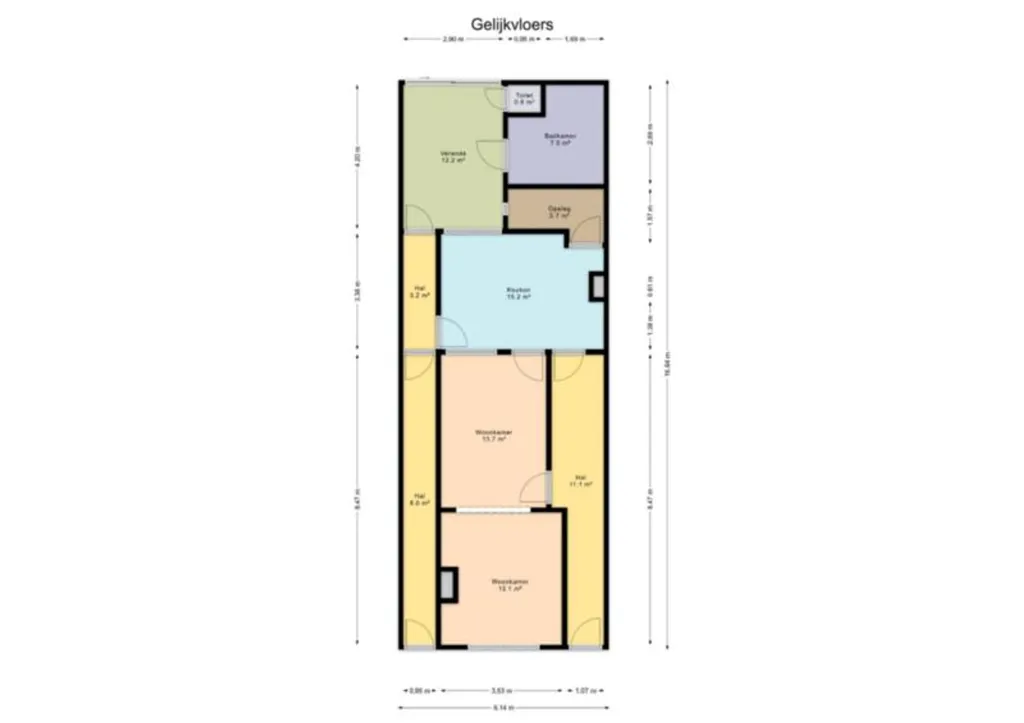 Floor Plan - House with Garden in Zwijnaarde