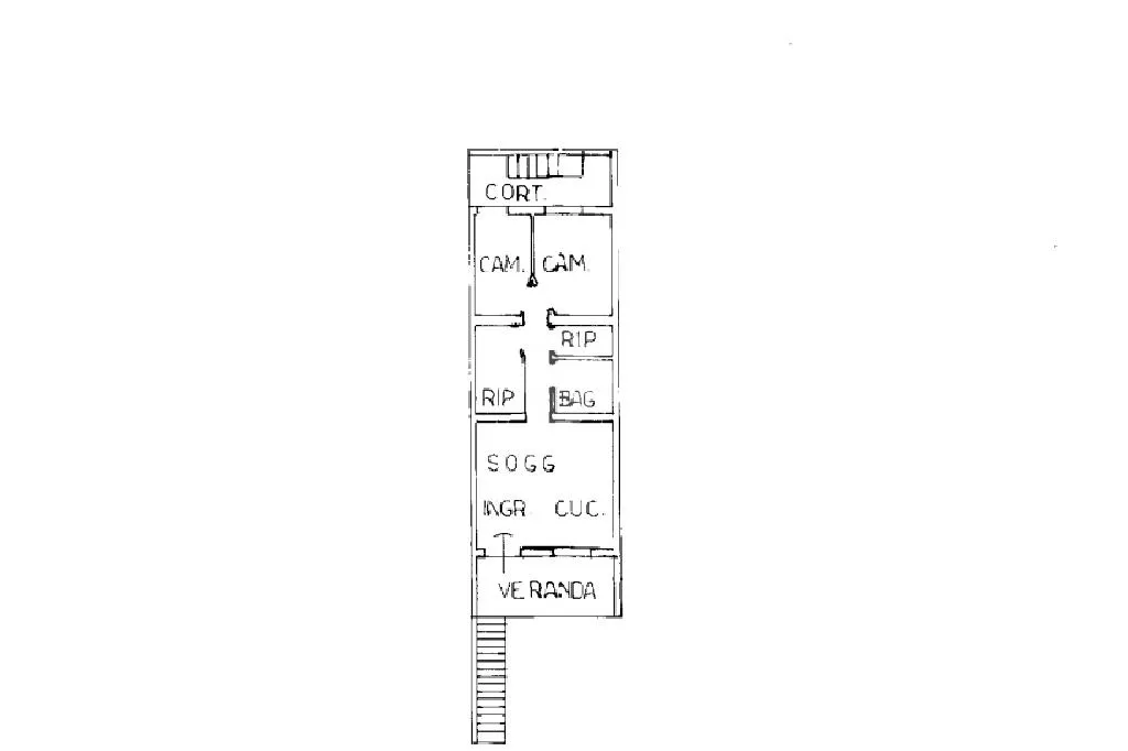 Plan - Three-Bedroom Apartment with Private Garden in Cuglieri