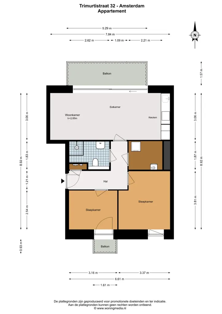 Plan - Modern Apartment with Balcony in IJburg