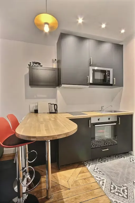 Cuisine - Appartement Meublé Rue de la Collégiale, Paris
