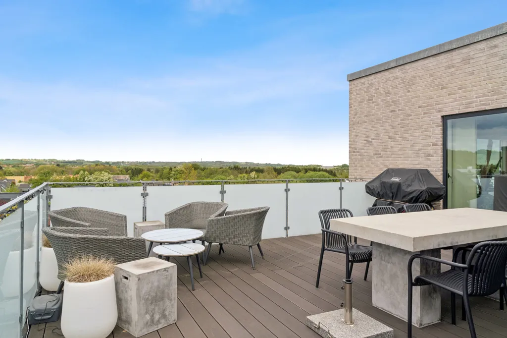 Terrasse - Funkis Villa with Panoramic View in Mårslet