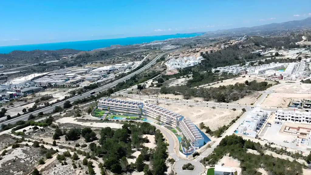 Vue aérienne - 2-Bedroom Apartment with Pool in Finestrat
