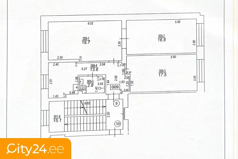 Plan - 3-Bedroom Apartment with River View in Riga