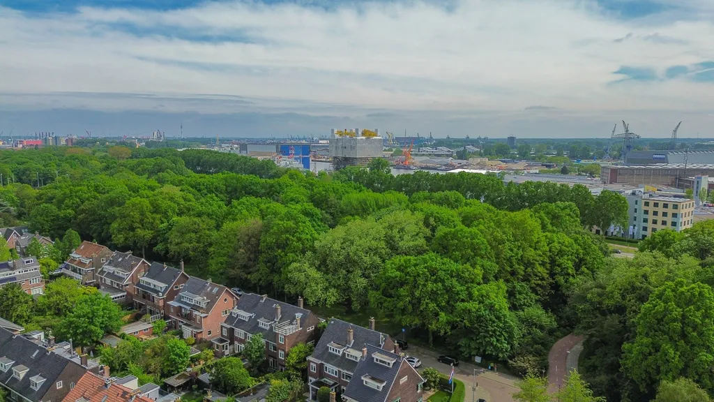Vue aérienne - Maisonnette with Balconies in Schiedam