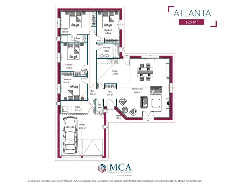 Floor Plan - New Build House with Smart Features in Le Mung