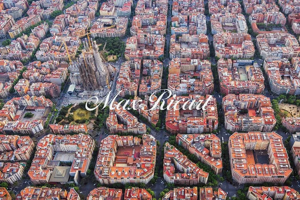 Vue aérienne - Apartment with Balcony in La Dreta de l'Eixample