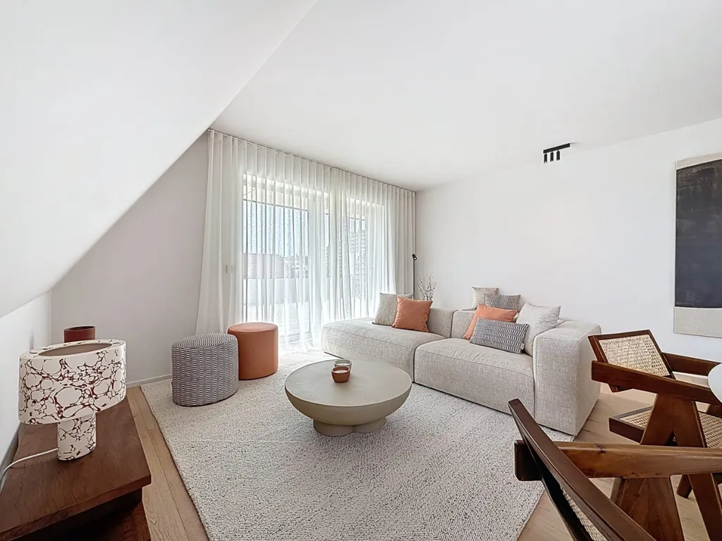 Séjour - Penthouse avec Vue Panoramique à Nieuwpoort