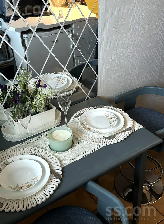 Sala da pranzo - One-Bedroom Flat with Balcony in Purvciems