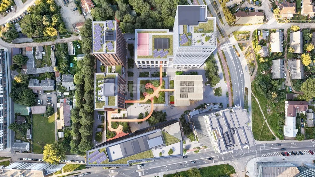 Vista aerea - 1-Bedroom Apartment with River View in Vilnius
