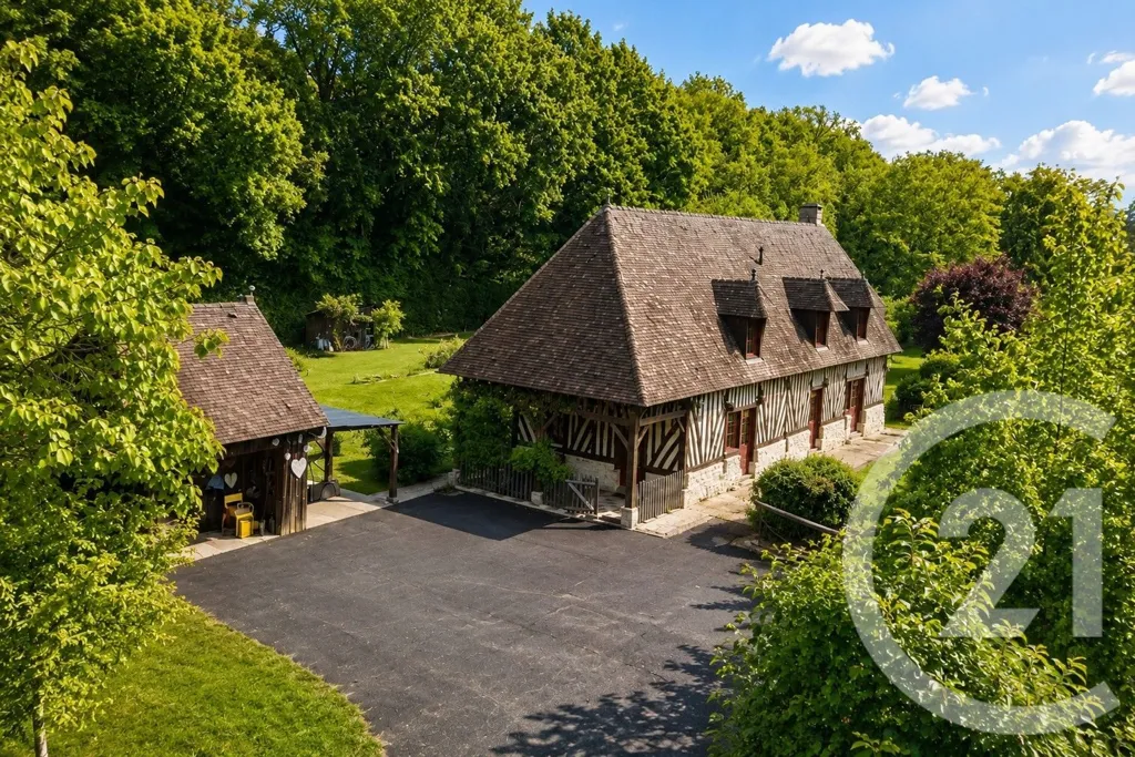 Vue aérienne - Maison avec Parc de 1,2 Hectare près de Lisieux
