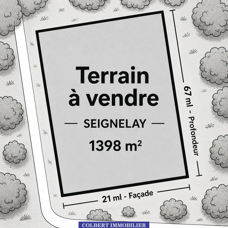 Plan - Terrain à Bâtir Calme à Seignelay
