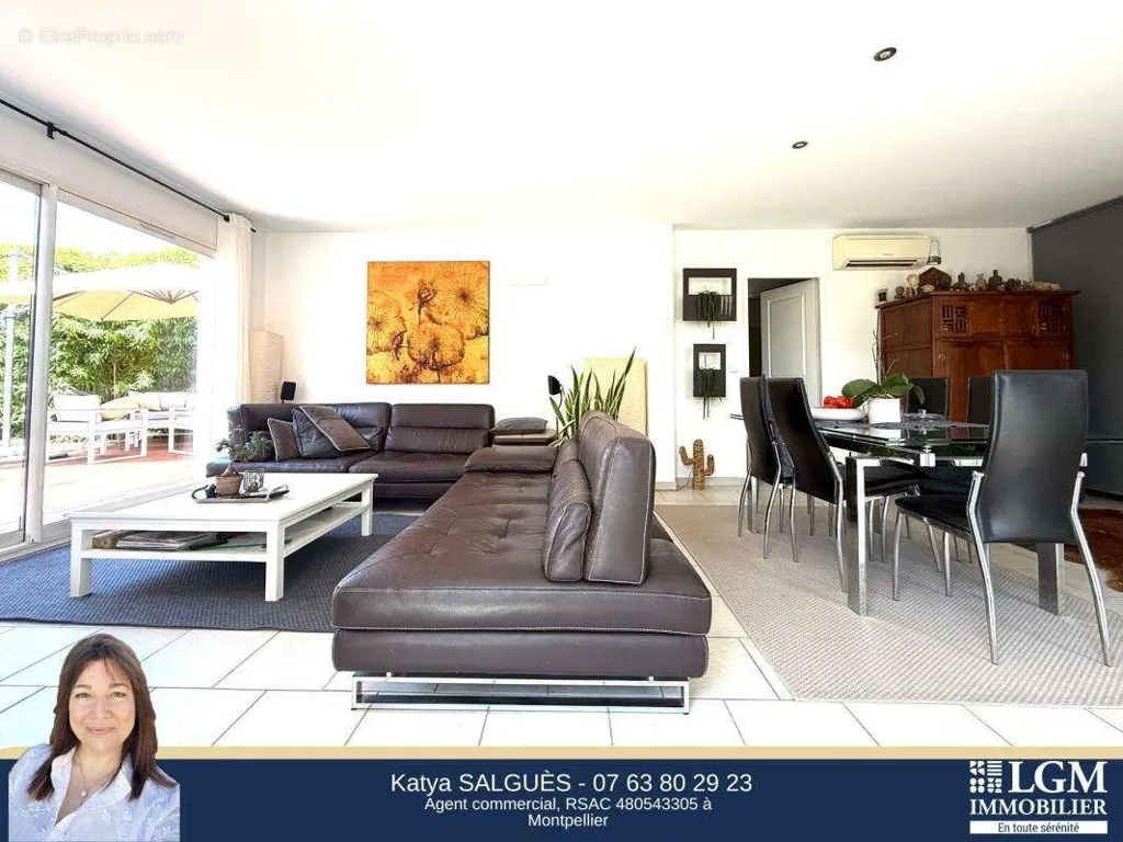 Séjour - Villa 4 Chambres avec Jardin à Baillargues