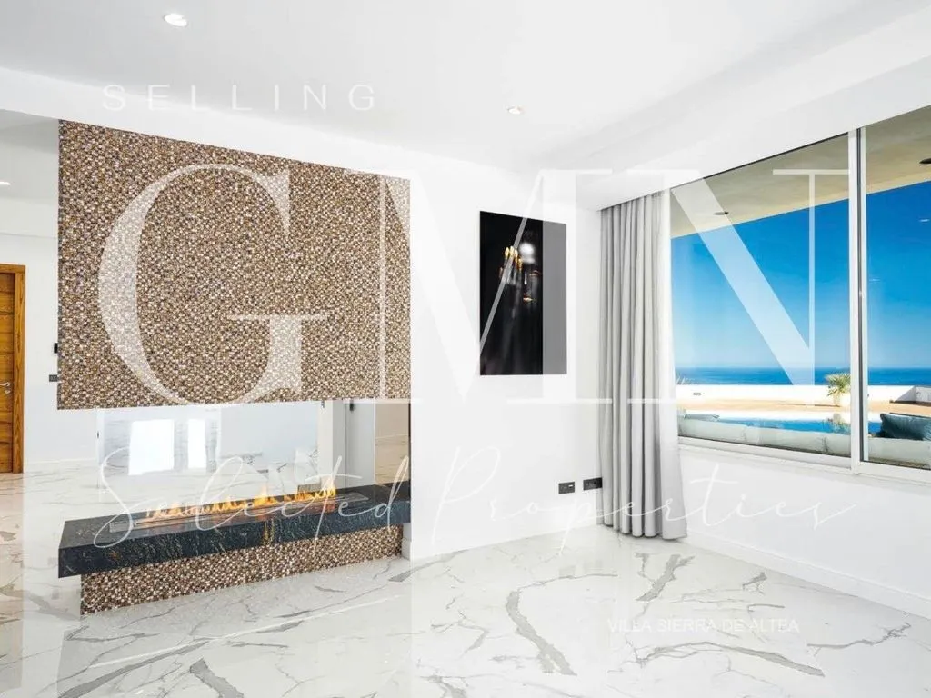 Living Room - Luxury Villa with Sea View in Altea