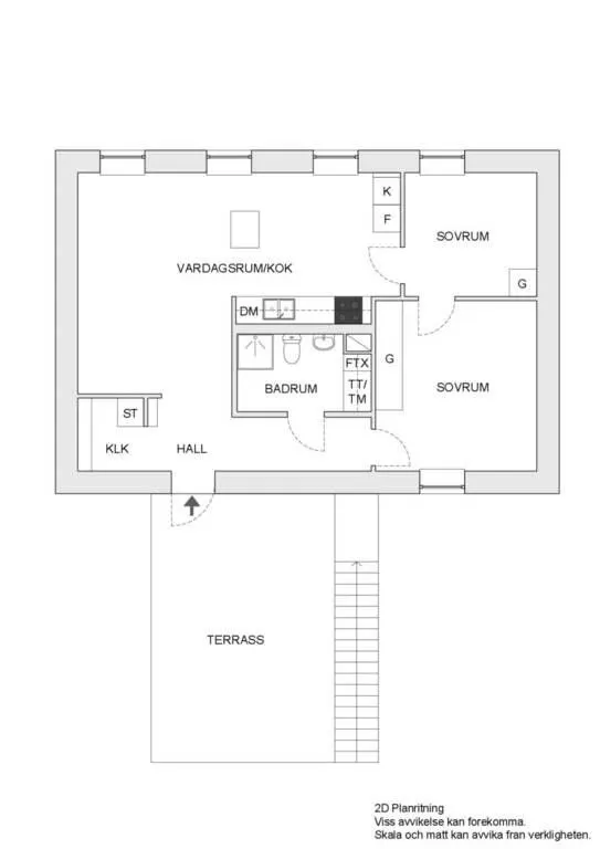 Plaan - Apartment with 23 m² Terrace in Enköping