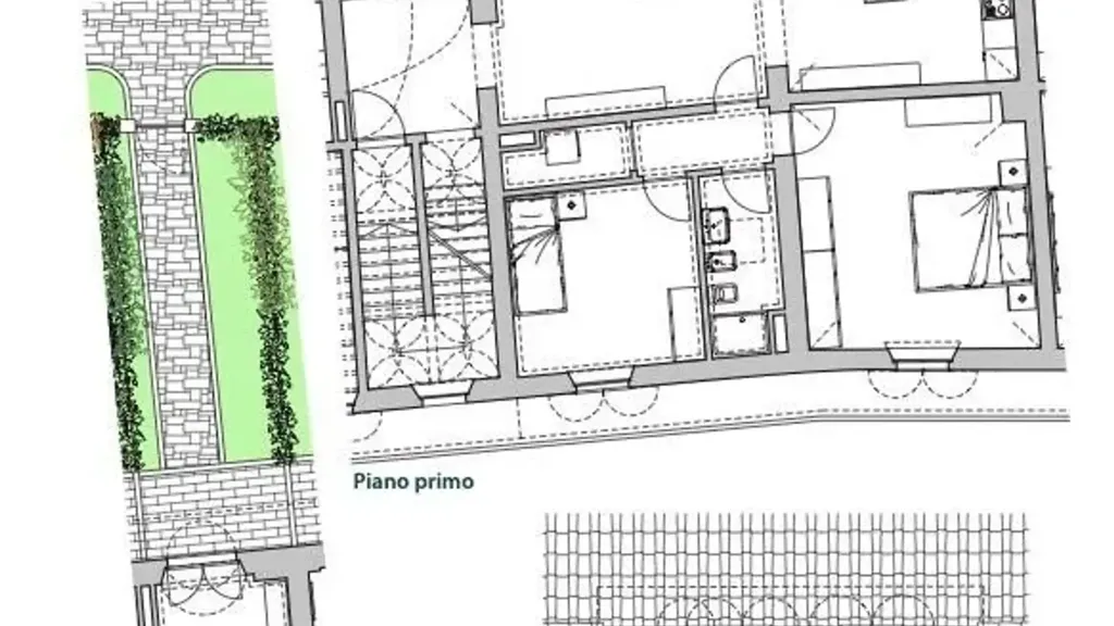 Floor Plan - Rustic-Style Apartment with Private Garden in Pisa