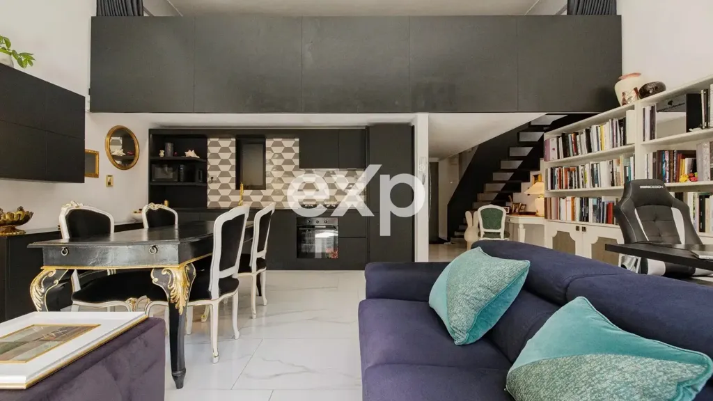 Séjour - Loft with Balcony in Milan's Ponte Nuovo