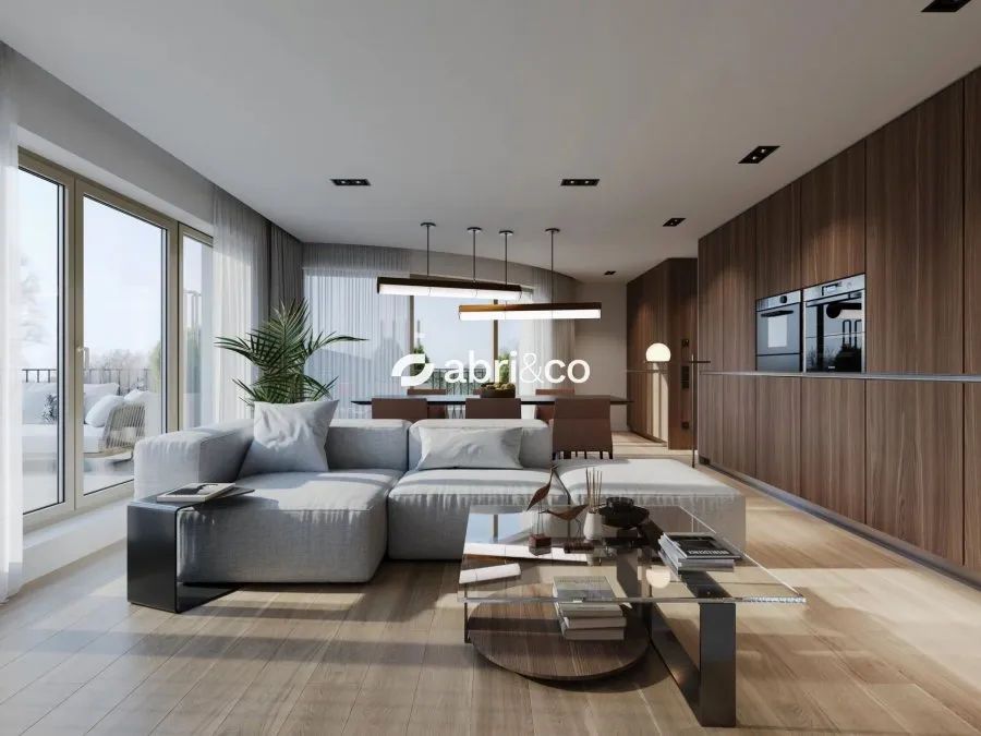 Séjour - Studio neuf avec ascenseur à Luxembourg-Hollerich