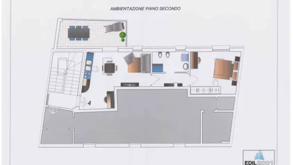Planimetria - Apartment with Terrace in Cento Centre