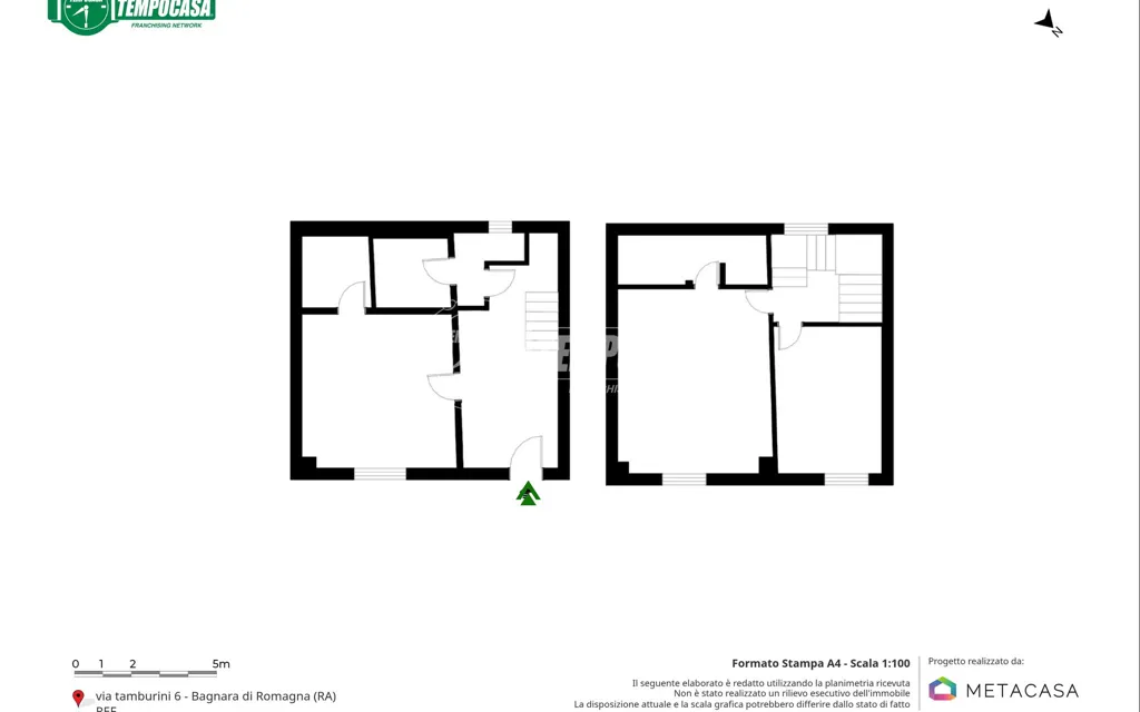 Plan - Detached Terraced House to Renovate in Bagnara di Romagna