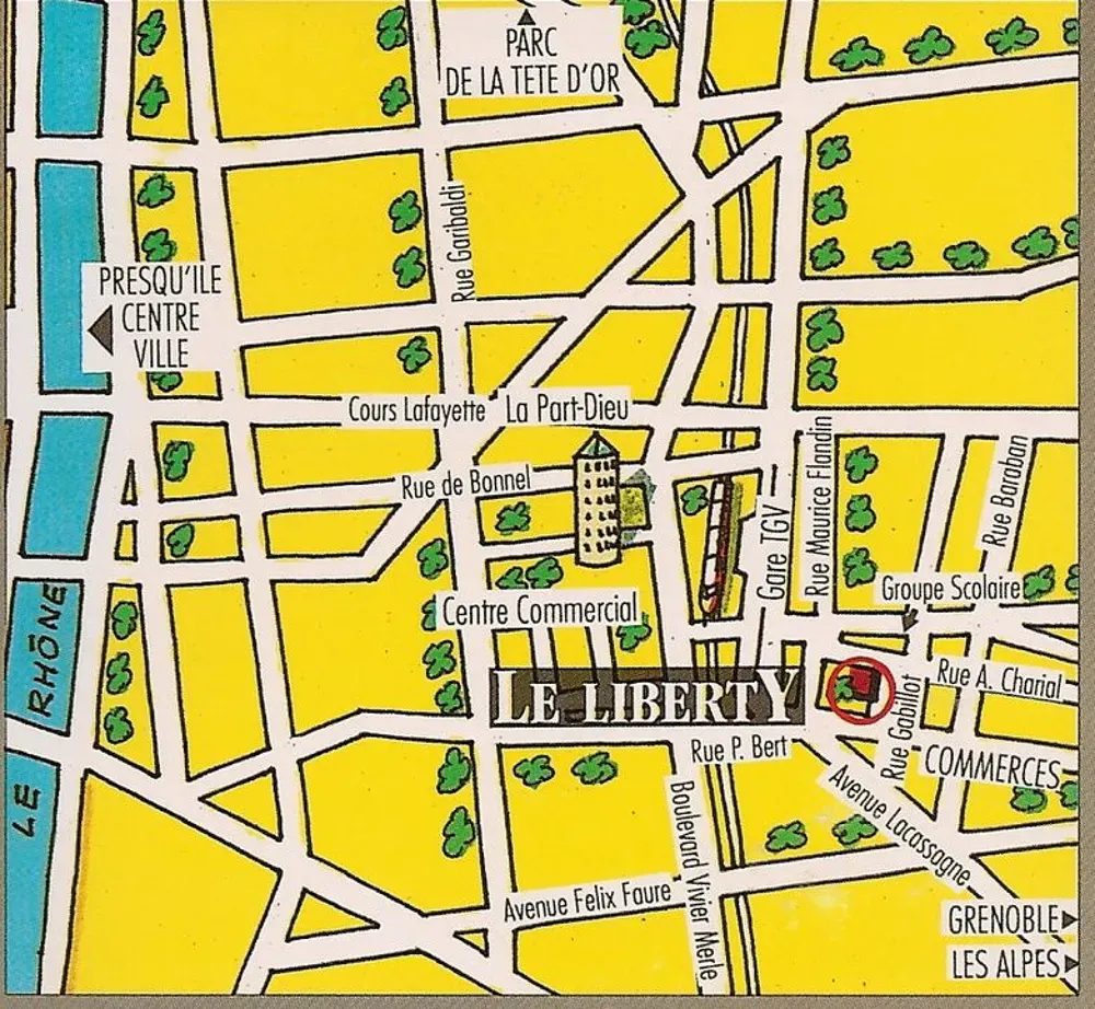 Vista aerea - Studio in Central Lyon with Student Access