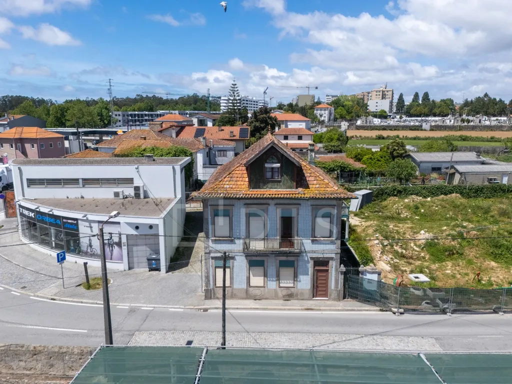 Vue aérienne - Plot for T3 House with Pool in Moreira da Maia