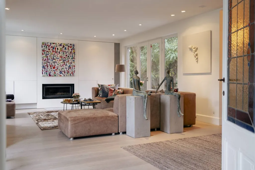 Séjour - Maison Art Déco avec Piscine à Waregem