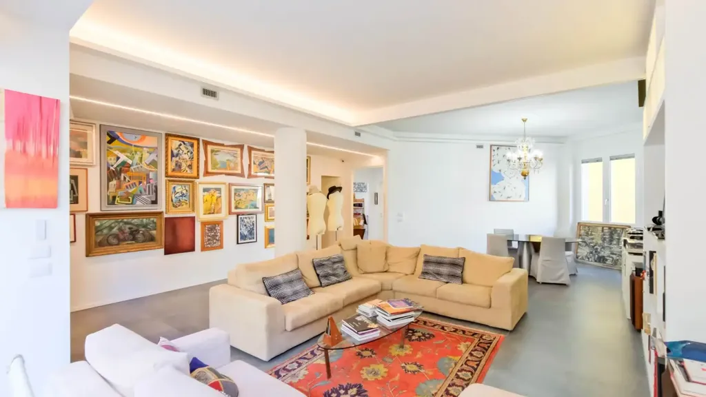 Séjour - Rustic-Style Apartment with Historic View in Florence