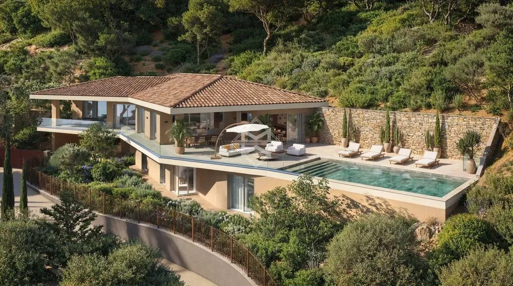 Õhuvaade - Luxury Villa with Sea View in Grimaud