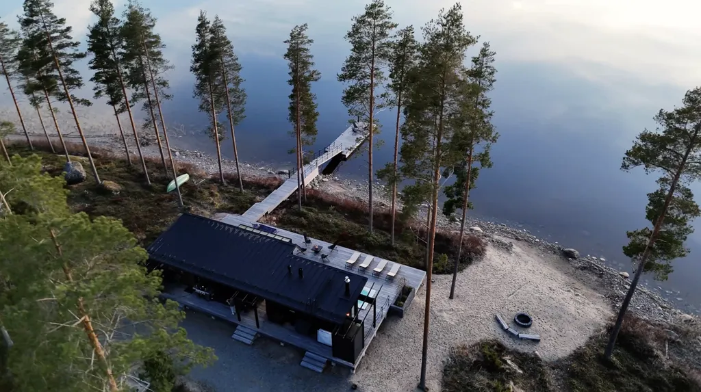Vista aerea - Architectural Villa with Saimaa View in Puumala