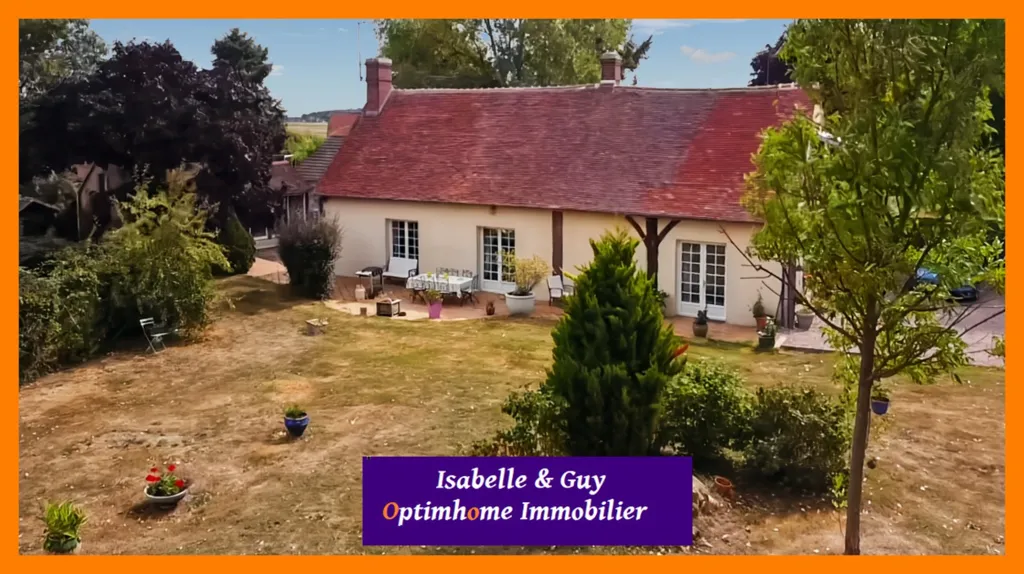 Aerial - Two-Home Estate with Large Garden in Eure