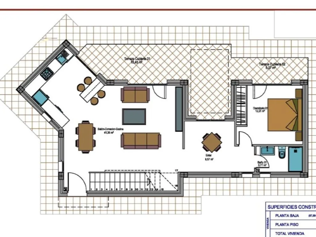 Plaan - New Build Villa with Pool in Pinoso