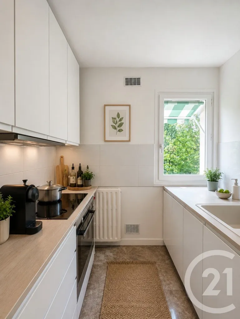 Cuisine - Appartement avec Vue sur Parc à Épernon