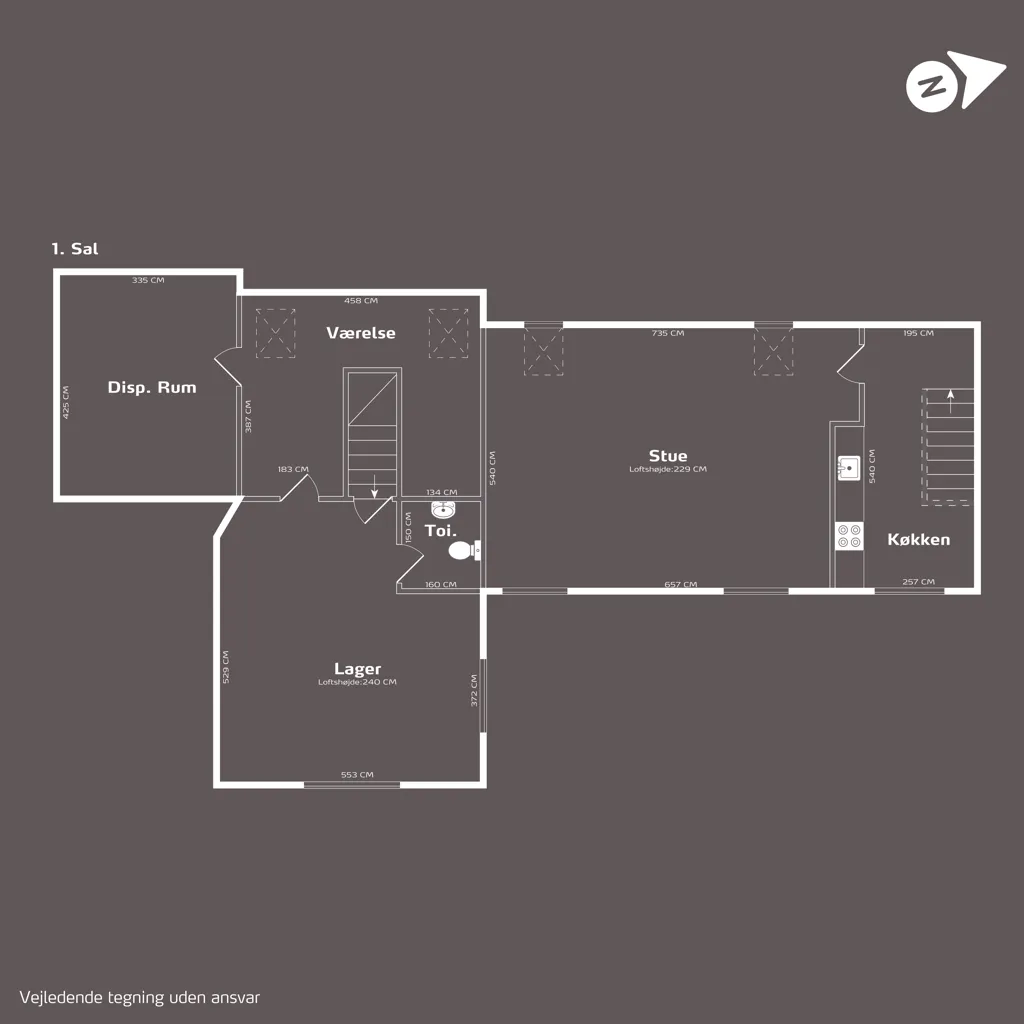 Grundriss - Villa with Development Potential in Slangerup