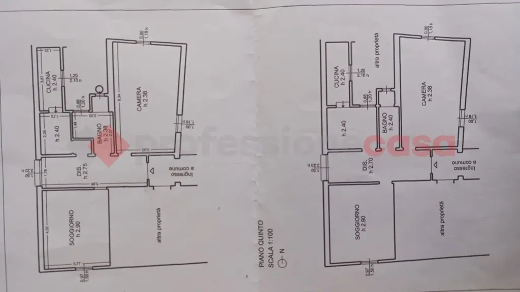Plan - Historic 3-Room Apartment in Florence