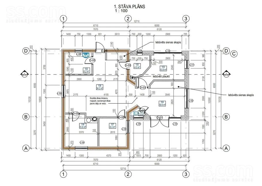 Plan - Modern House with Garden in Inčukalns