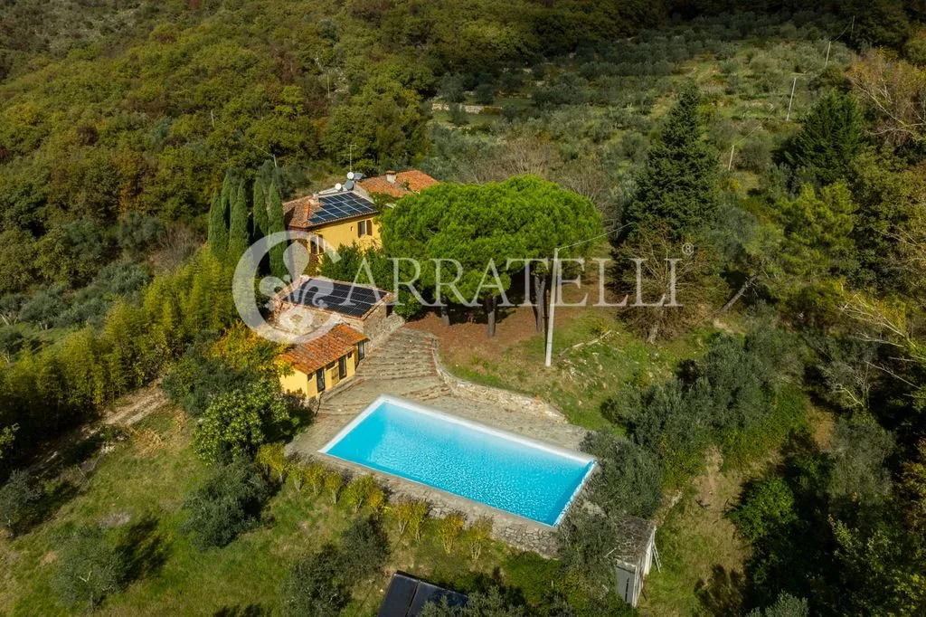 Vue aérienne - Luxury Villa with Panoramic Pool in Laterina