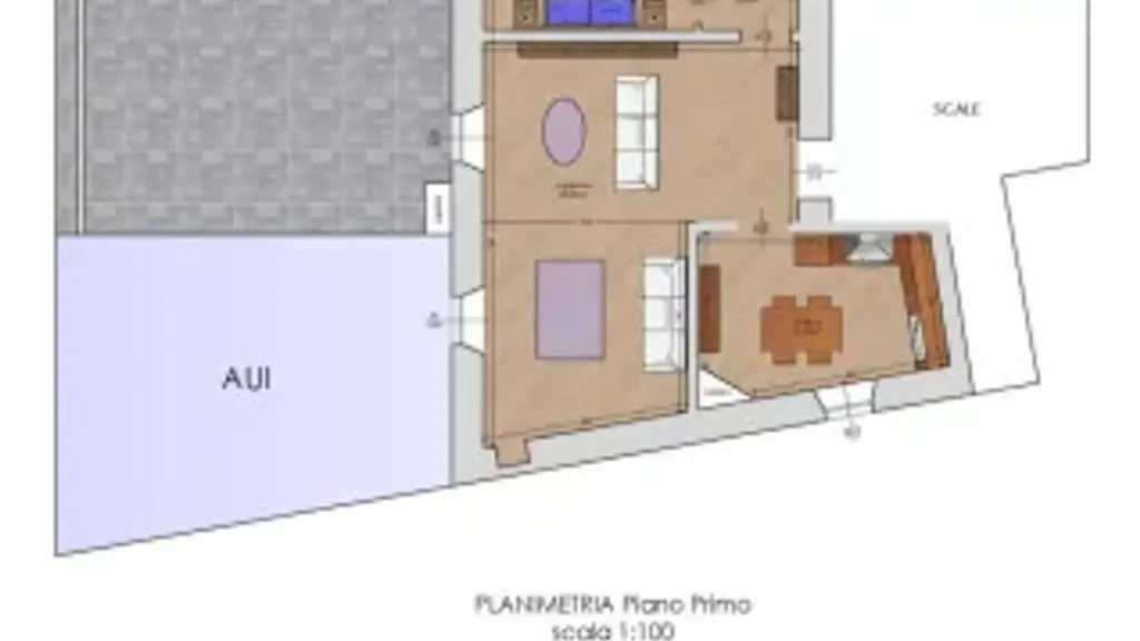 Plan - Apartment with Terrace in Bergamo