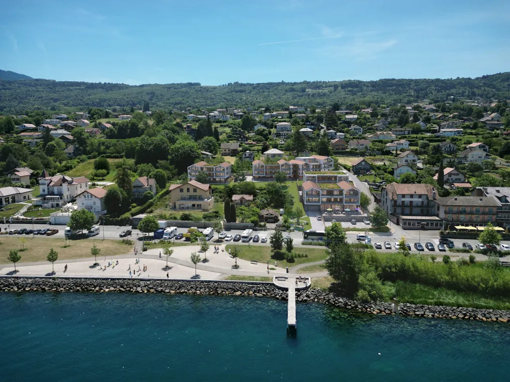 Õhuvaade - Lakefront Flat with Terrace near Lake Geneva