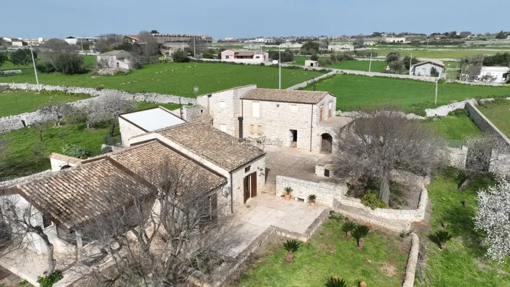 Aerial - Historic Stone Villa with Garden in Modica