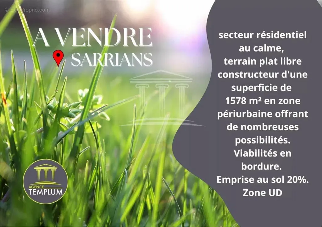 Terrain à Sarrians
