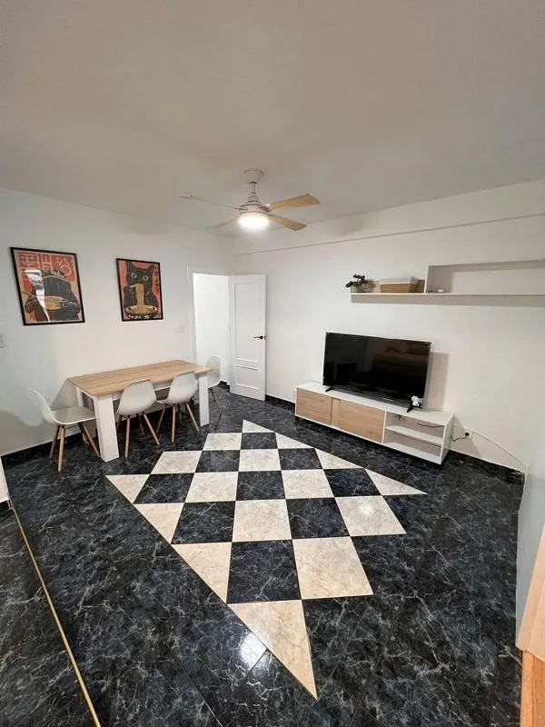 Living Room - Amueblado Flat with Balcony in Murcia